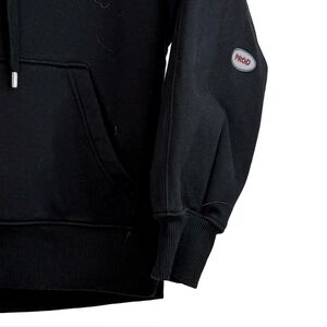 NWOT PROD BLDG Women's Premium Thick Soft Heavyweight Black Hoodie Small Patch S